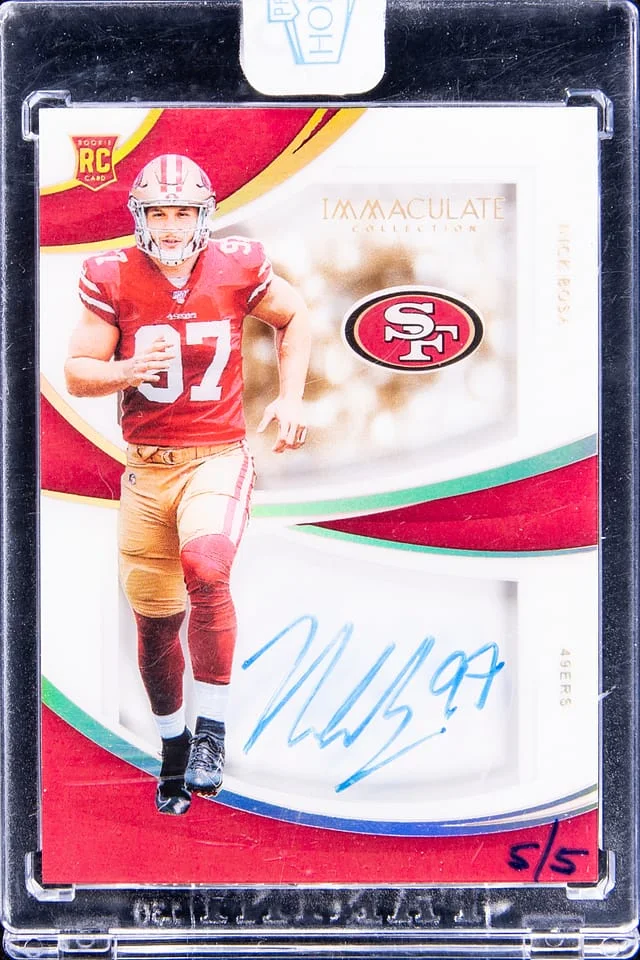 2022 Panini Nick Bosa Honors 2019 Immaculate Collection Shadowbox Signatures #RSD-NB card image
