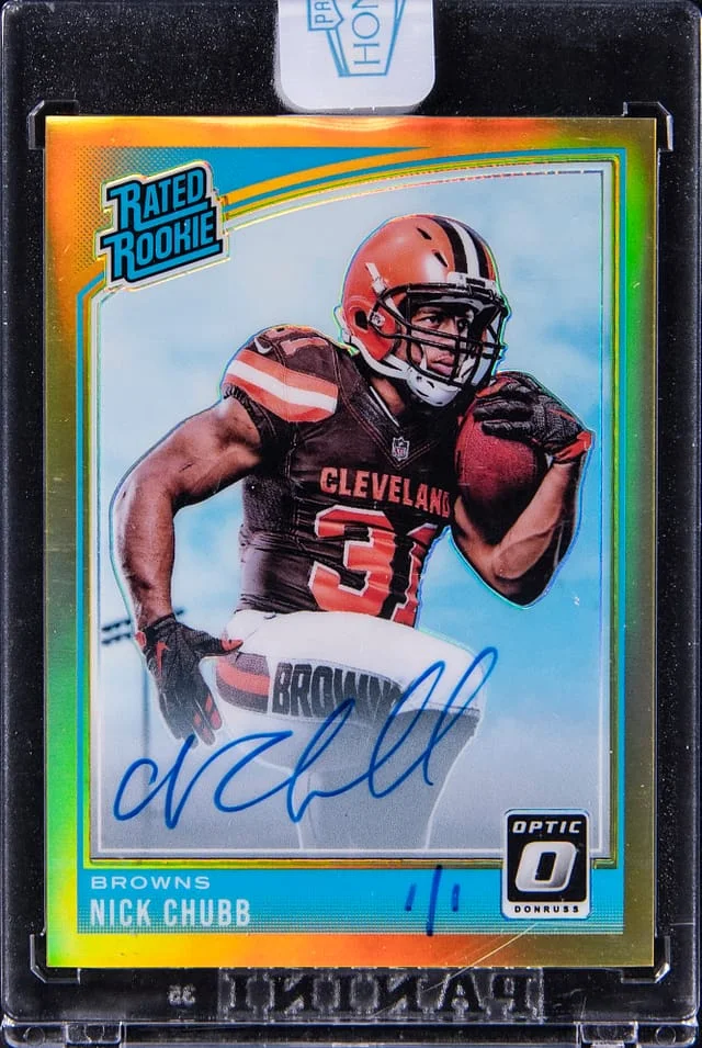 2022 Panini Nick Chubb Honors '18 Donruss Optic Rated #158 card image