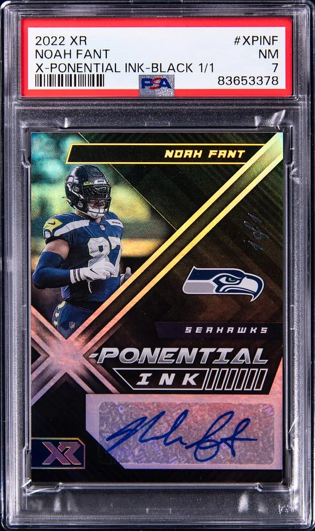 2022 Panini Noah Fant XR X-Ponential Ink Black #XPI-NF card image