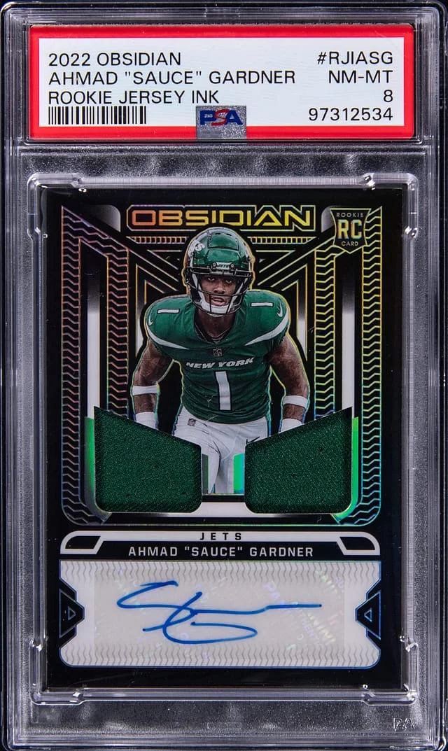 2022 Panini Obsidian Ahmad Sauce Gardner Jersey Ink #RJI-ASG card image