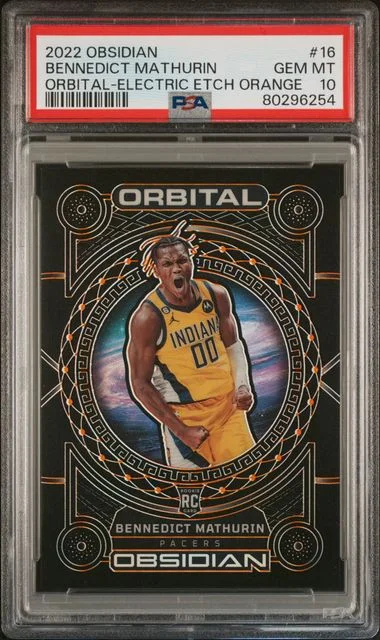 2022 Panini Obsidian Bennedict Mathurin Orbital Electric Etch Orange #16 card image