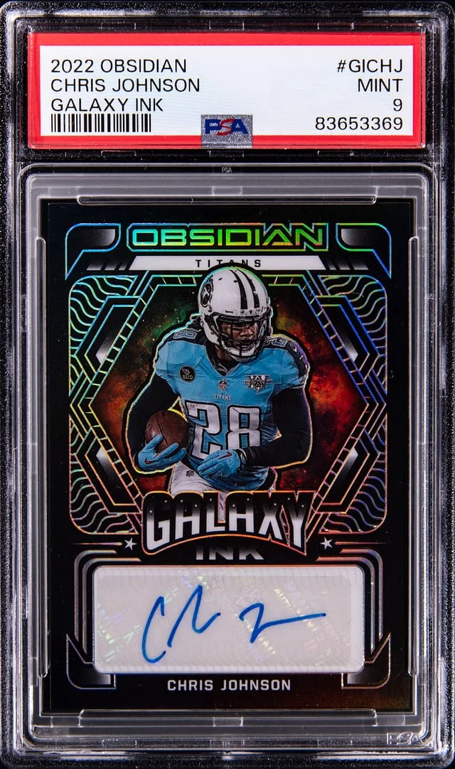 2022 Panini Obsidian Chris Johnson Galaxy Ink #GI-CHJ card image