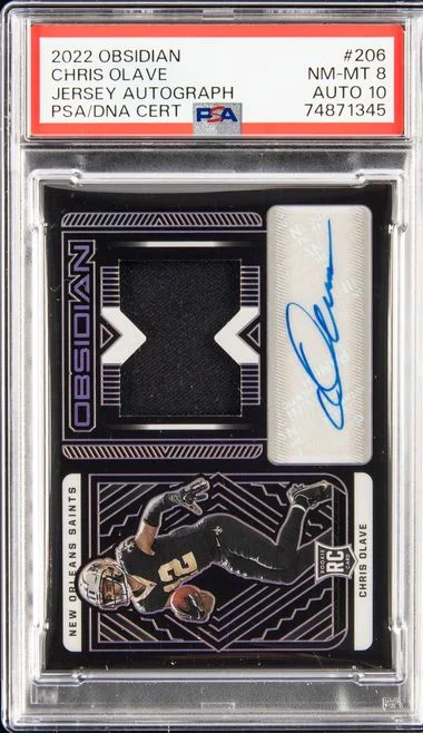 2022 Panini Obsidian Chris Olave Jersey Autograph #206 card image