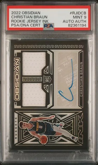 2022 Panini Obsidian Christian Braun Jersey Ink #RJIDCB card image