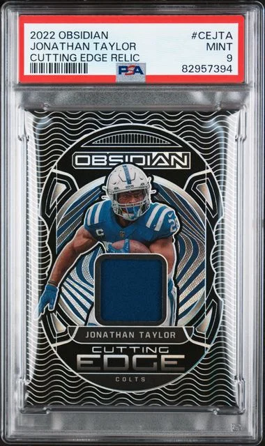 2022 Panini Obsidian Cutting Edge Relic Cejta Jonathan Taylor #no-number card image