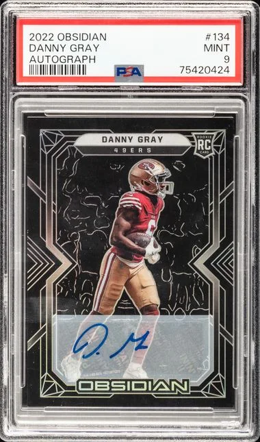 2022 Panini Obsidian Danny Gray Autograph #134 card image