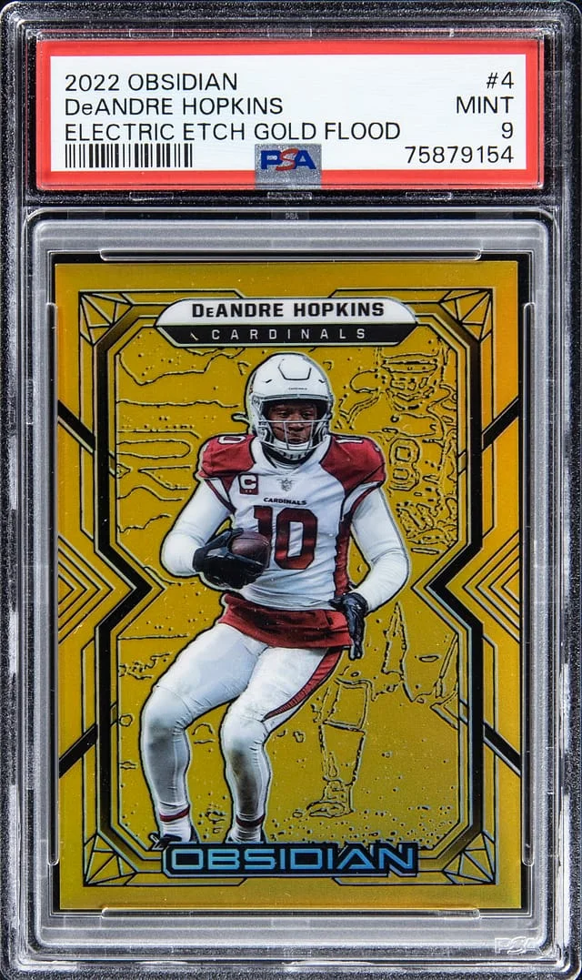 2022 Panini Obsidian DeAndre Hopkins Electric Etch Gold Flood #4 card image