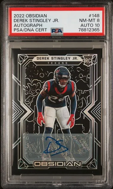2022 Panini Obsidian Derek Stingley Jr. Autograph #148 card image