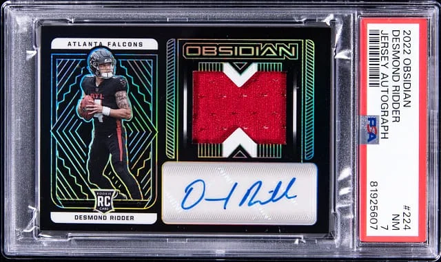 2022 Panini Obsidian Desmond Ridder Jersey Autograph #224 card image