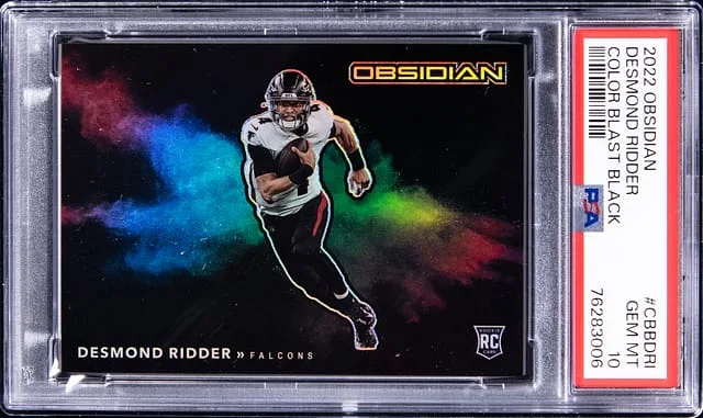 2022 Panini Obsidian Desmond Ridder Color Blast Black #CBB-DRI card image