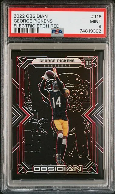 2022 Panini Obsidian George Pickens Electric Etch Red #118 card image
