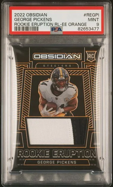 2022 Panini Obsidian George Pickens Eruption Relic Electric Etch Orange #RE-GPI card image