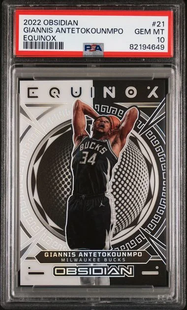 2022 Panini Obsidian Giannis Antetokounmpo Equinox #21 card image