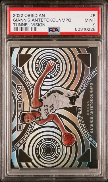 2022 Panini Obsidian Giannis Antetokounmpo Tunnel Vision #5 card image