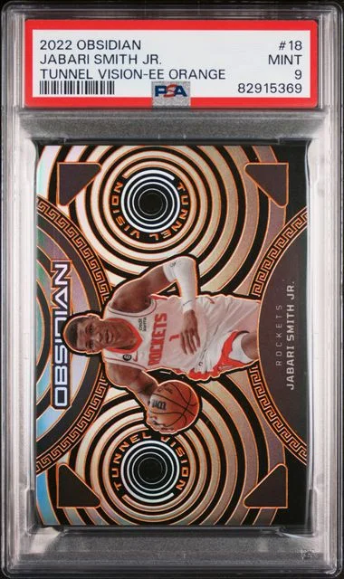 2022 Panini Obsidian Jabari Smith Jr. Tunnel Vision Electric Etch Orange #18 card image