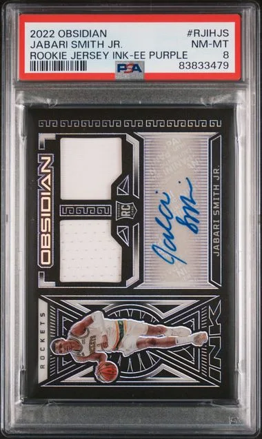 2022 Panini Obsidian Jabari Smith Jr. Jersey Ink Electric Etch Purple #RJIHJS card image