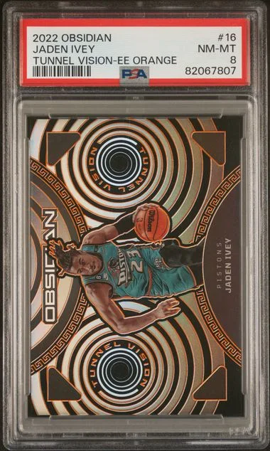 2022 Panini Obsidian Jaden Ivey Tunnel Vision Electric Etch Orange #16 card image