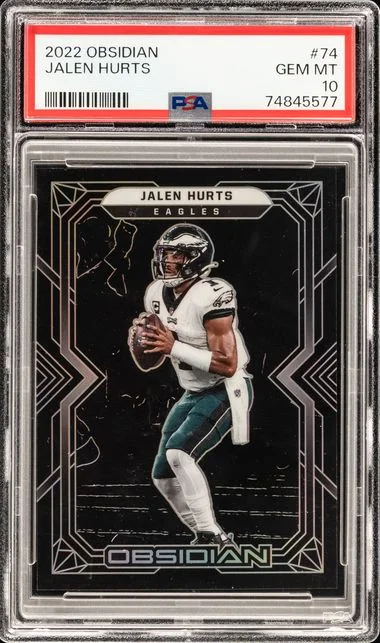 2022 Panini Obsidian Jalen Hurts #74 card image