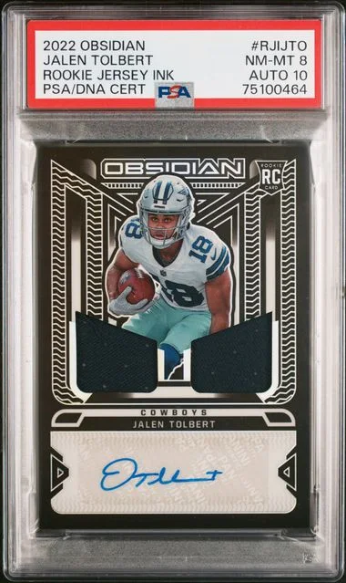 2022 Panini Obsidian Jersey Ink Rjijto Jalen Tolbert #no-number card image