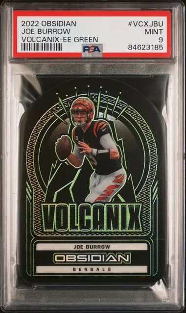 2022 Panini Obsidian Joe Burrow Volcanix Electric Etch Green #VCXJBU card image