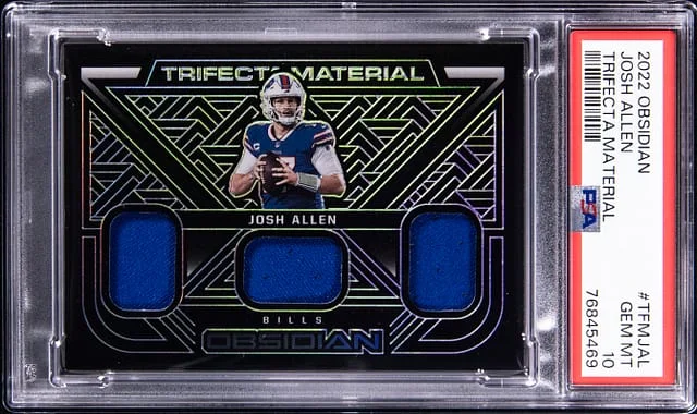 2022 Panini Obsidian Josh Allen Trifecta Material #TFMJAL card image