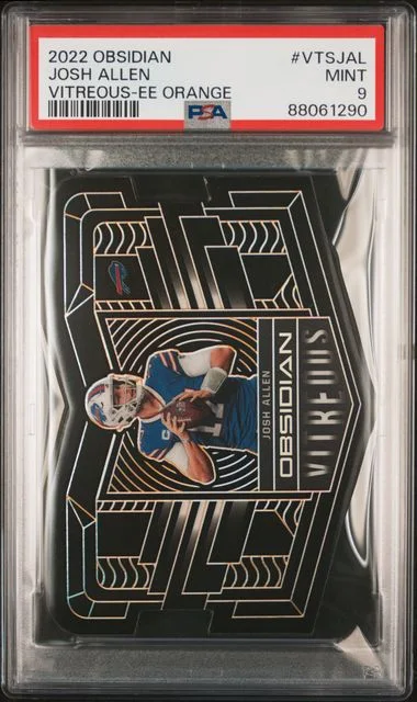 2022 Panini Obsidian Josh Allen Vitreous Electric Etch Orange #VTSJAL card image