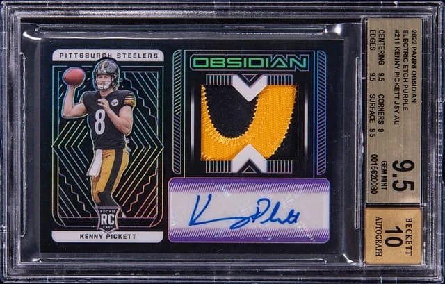 2022 Panini Obsidian Kenny Pickett Jersey Autograph #211 card image