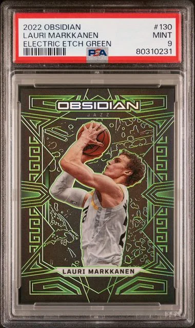 2022 Panini Obsidian Lauri Markkanen Electric Etch Green #130 card image