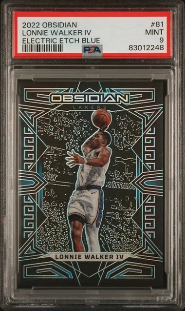 2022 Panini Obsidian Lonnie Walker IV Electric Etch Blue #81 card image