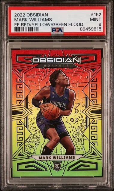 2022 Panini Obsidian Mark Williams Electric Etch Red/Yellow/Green Flood #152 card image