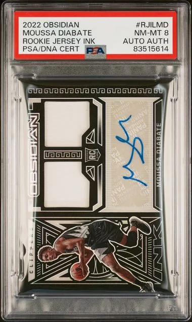 2022 Panini Obsidian Moussa Diabate Jersey Ink #RJILMD card image