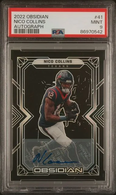2022 Panini Obsidian Nico Collins Autograph #41 card image
