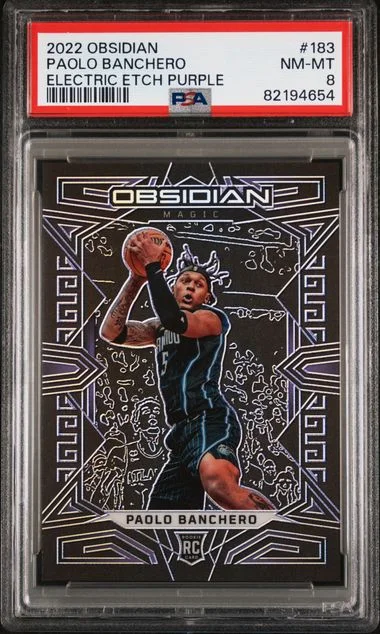 2022 Panini Obsidian Paolo Banchero Electric Etch Purple #183 card image