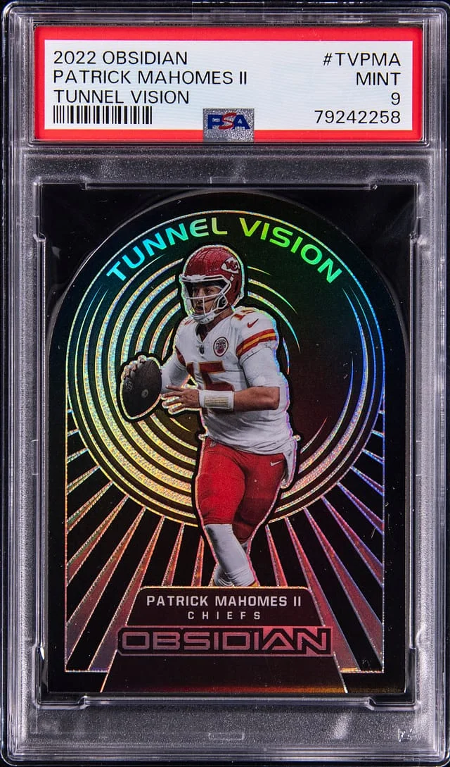 2022 Panini Obsidian Patrick Mahomes II Tunnel Vision #TV-PMA card image