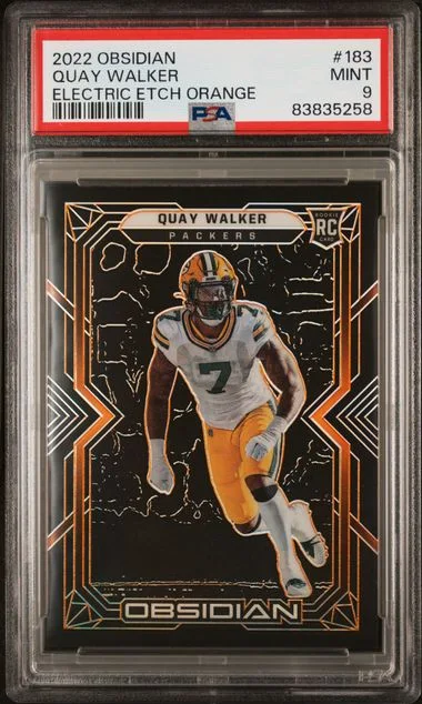 2022 Panini Obsidian Quay Walker Electric Etch Orange #183 card image