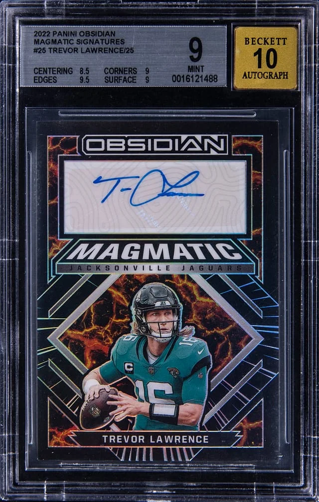2022 Panini Obsidian Trevor Lawrence Magmatic Signatures #25 card image