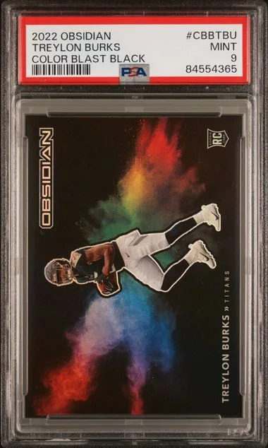 2022 Panini Obsidian Treylon Burks Color Blast Black #CBBTBU card image