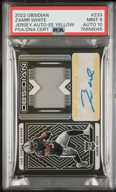 2022 Panini Obsidian Zamir Jersey Autograph-Electric Etch Yellow #233 card image