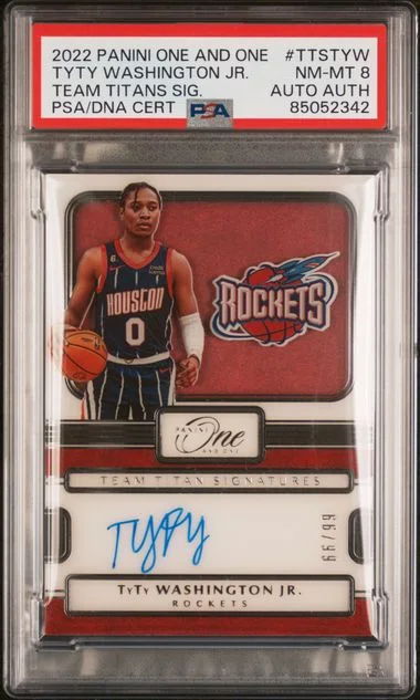 2022 Panini One and One Tyty Washington Jr. Team Titans Signatures #TTSTYW card image