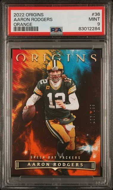 2022 Panini Origins Aaron Rodgers Orange #36 card image
