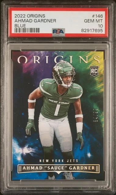 2022 Panini Origins Ahmad Sauce Gardner Blue #146 card image