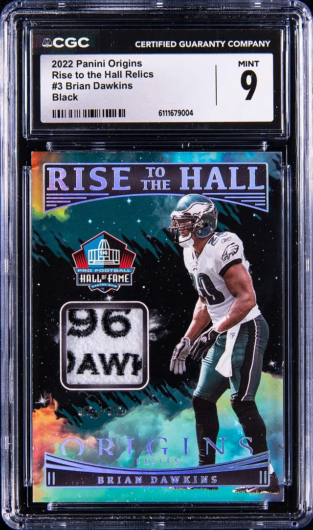 2022 Panini Origins Brian Dawkins Rise To The Hall Relics #3 card image