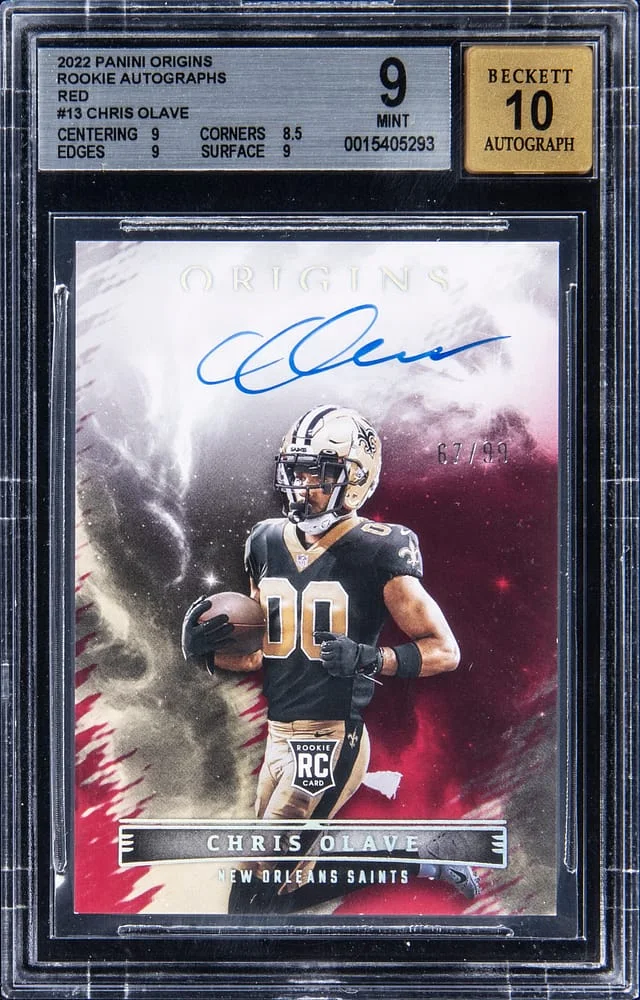 2022 Panini Origins Chris Olave Autographs Red #13 card image