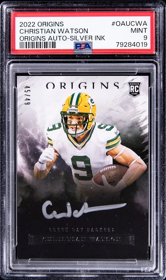 2022 Panini Origins Christian Watson Autograph Silver Ink #OAUCWA card image