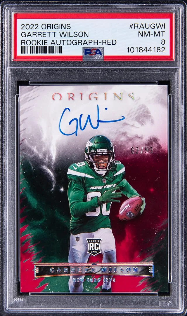 2022 Panini Origins Garrett Wilson Autograph Red #RAU-GWI card image