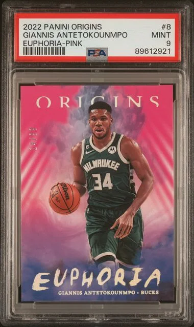 2022 Panini Origins Giannis Antetokounmpo Euphoria Pink #8 card image