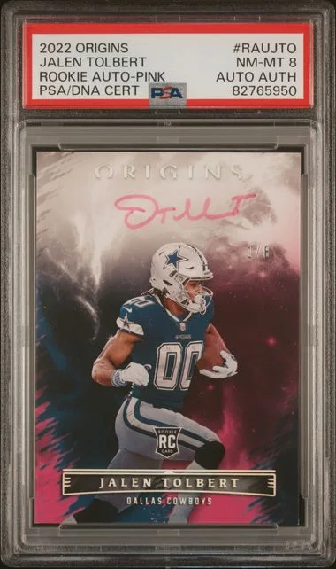 2022 Panini Origins Jalen Tolbert Autographs Pink #RAU-JTO card image