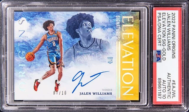 2022 Panini Origins Jalen Williams Elevation Signature Gold #EAJWL card image