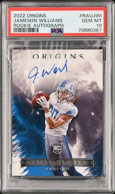 2022 Panini Origins Jameson Williams Autograph #RAU-JWI card image