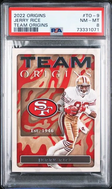 2022 Panini Origins Jerry Rice Team Origins #TO-9 card image